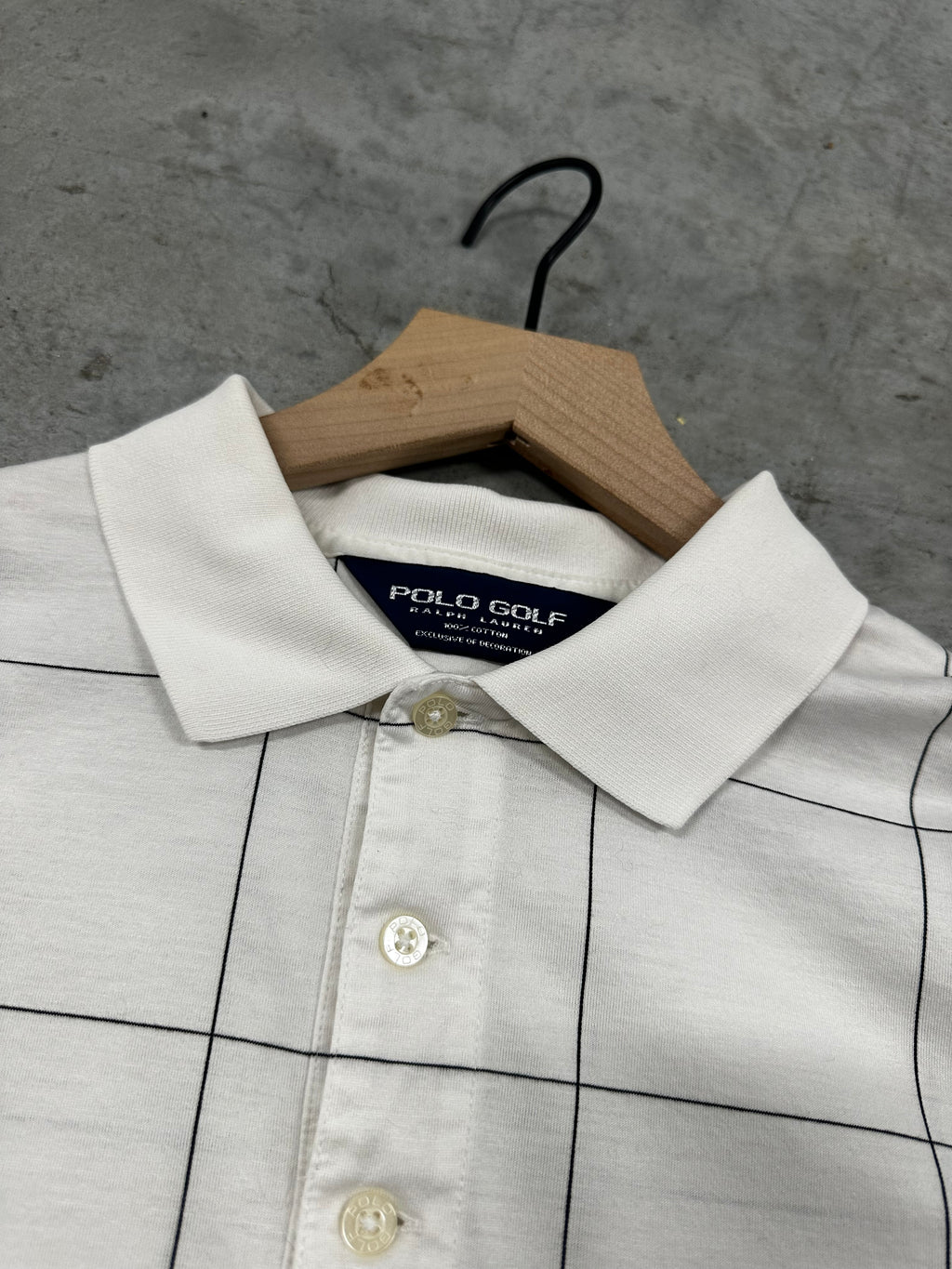 Vintage Polo Golf Checkered Polo (M)